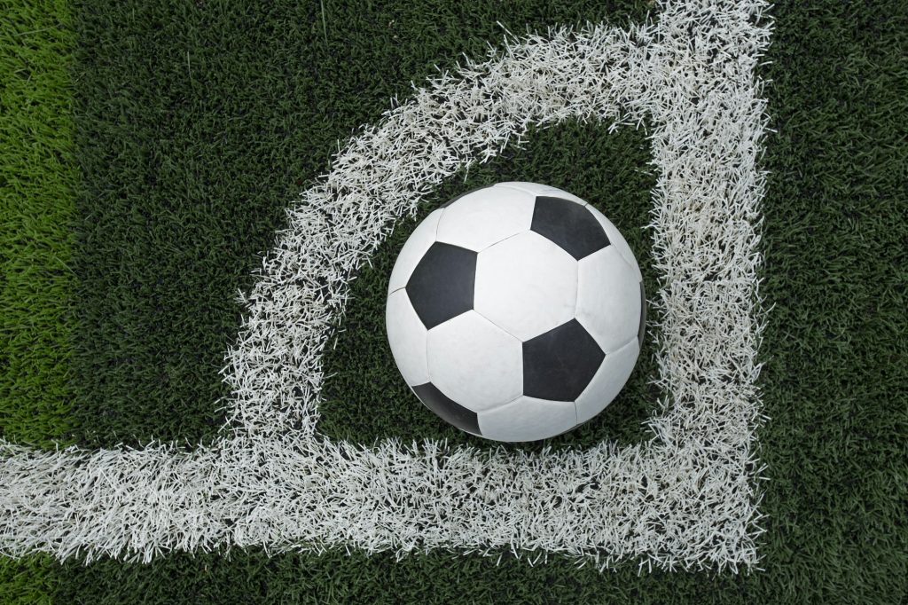 soccer ball on soccer field